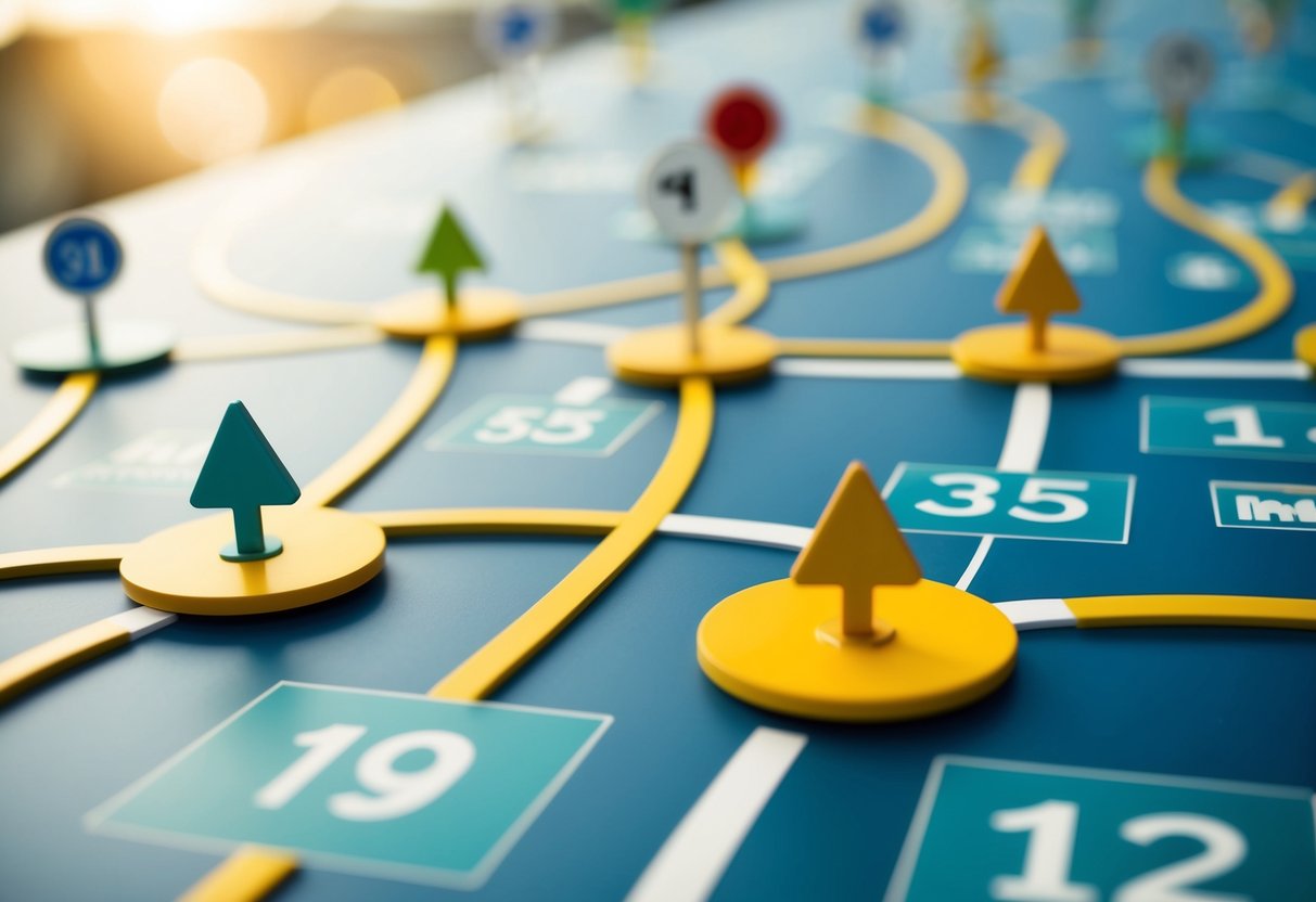 A clear, visual roadmap with various interconnected paths and milestones