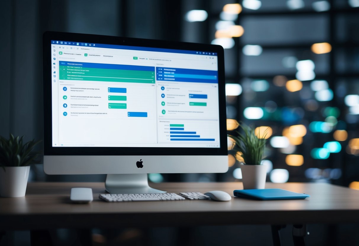 A computer screen showing a series of testing and debugging processes, with various icons and progress bars displayed